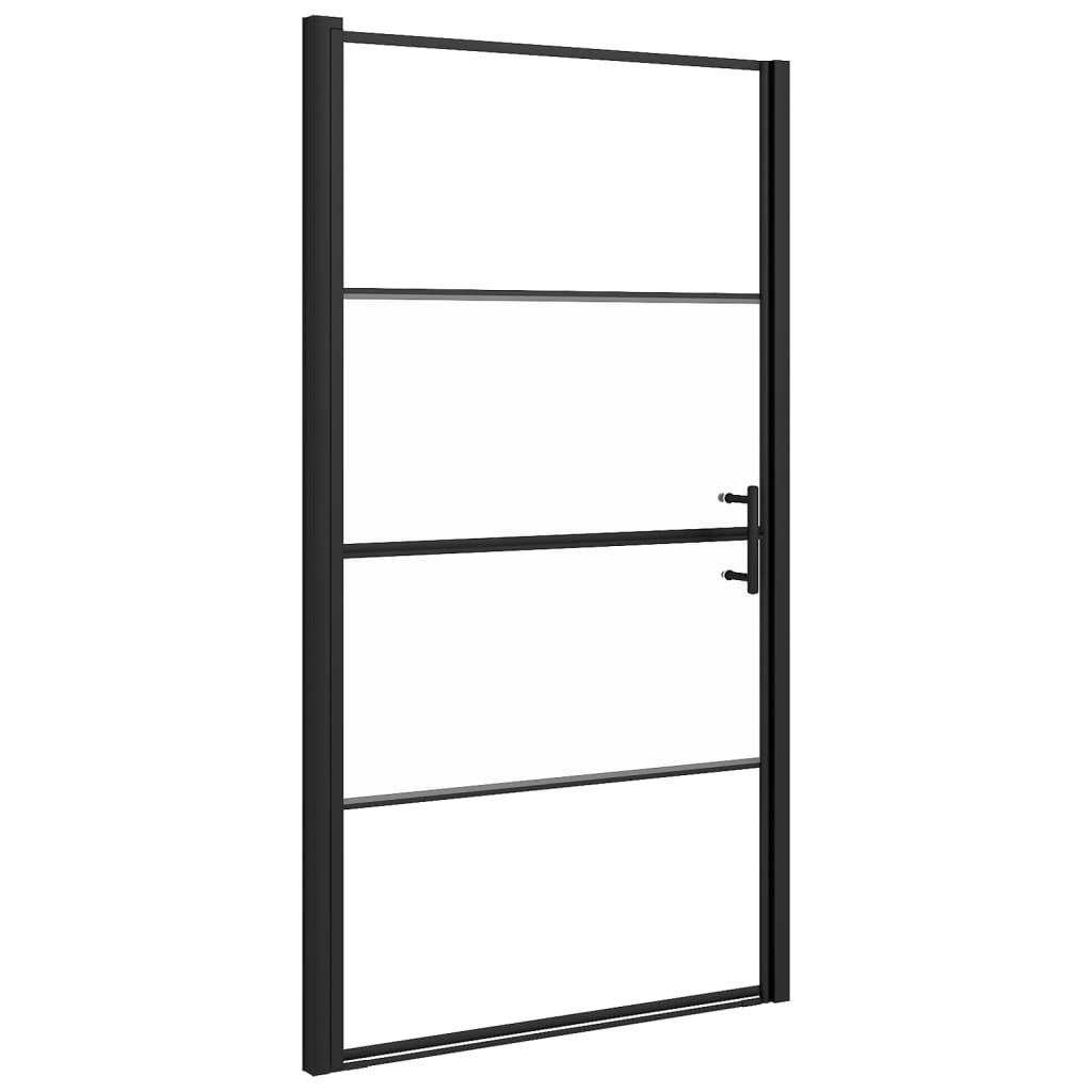 Duschtür 100x178 cm Halbmatt Hartglas Schwarz - Premium Duschkabinen & -türen - Just €283.45! Shop now at homesales4u