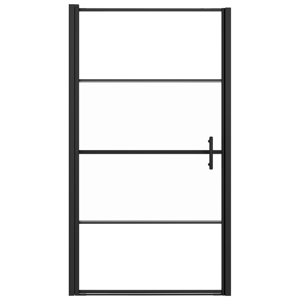 Duschtür 100x178 cm Halbmatt Hartglas Schwarz - Premium Duschkabinen & -türen - Just €283.45! Shop now at homesales4u