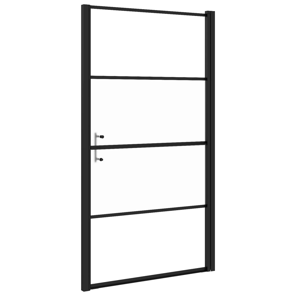 Duschtür 100x178 cm Halbmatt Hartglas Schwarz - Premium Duschkabinen & -türen - Just €283.45! Shop now at homesales4u
