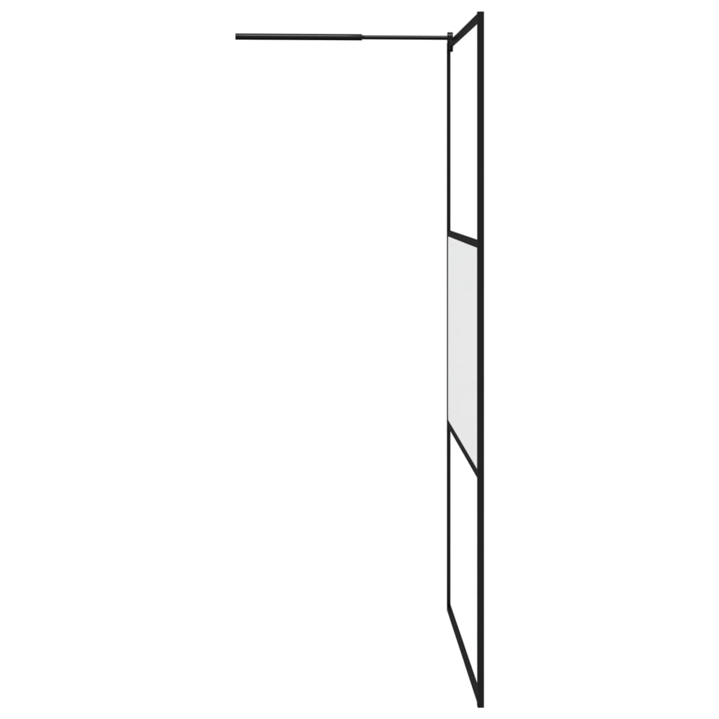 Duschwand für Walk-In Dusche 115x195cm ESG Halbmattiert Schwarz - Premium Duschwände - Just €258.50! Shop now at homesales4u