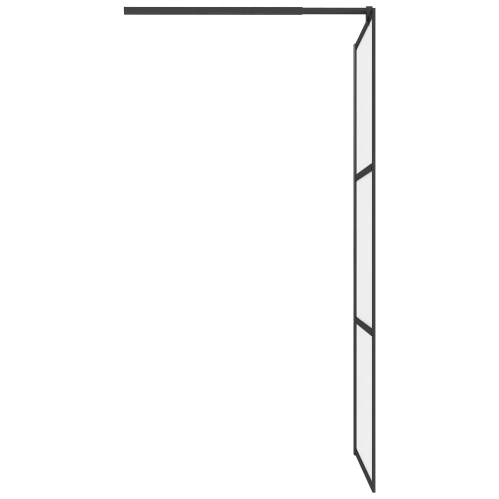 Duschwand für Walk-In Dusche 90x195 cm ESG Mattiert Schwarz - Premium Duschwände - Just €246.28! Shop now at homesales4u