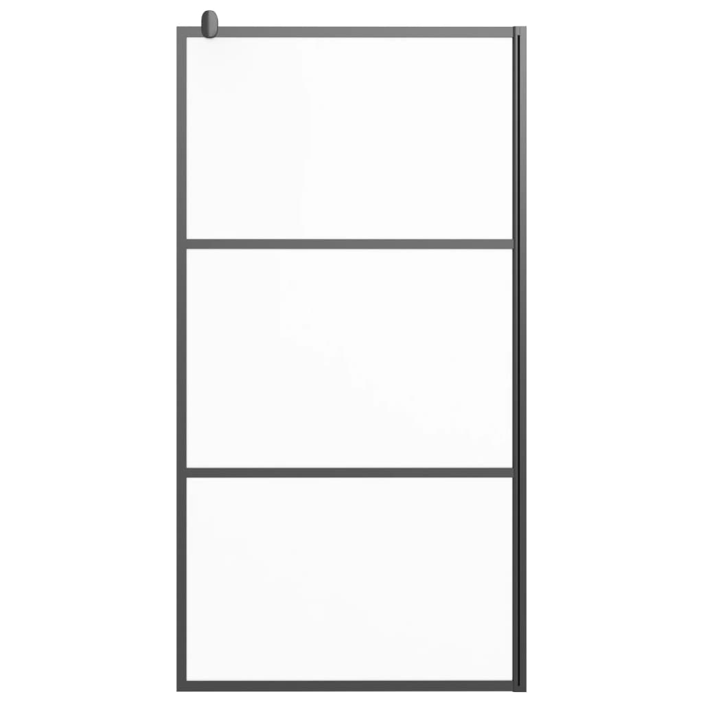 Duschwand für Walk-In Dusche 100x195 cm ESG Mattiert Schwarz - Premium Duschwände - Just €274.48! Shop now at homesales4u