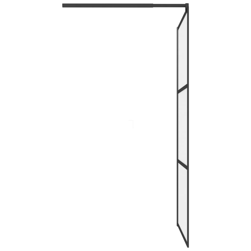 Duschwand für Walk-In Dusche 100x195 cm ESG Mattiert Schwarz - Premium Duschwände - Just €274.48! Shop now at homesales4u