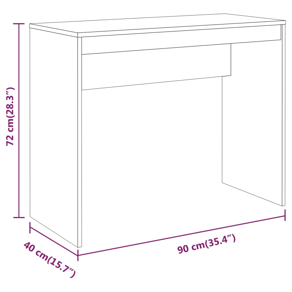 Schreibtisch Grau Sonoma 90x40x72 cm Holzwerkstoff - Premium Schreibtische - Just €53.59! Shop now at homesales4u
