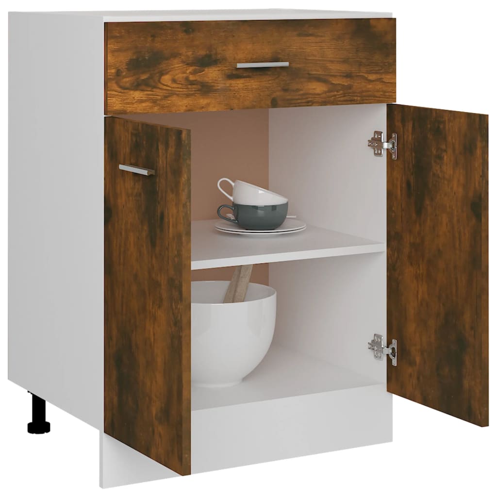 Unterschrank mit Schublade Lyon Räuchereiche 60x46x81,5 cm - Premium Küchenschränke - Just €99.49! Shop now at homesales4u