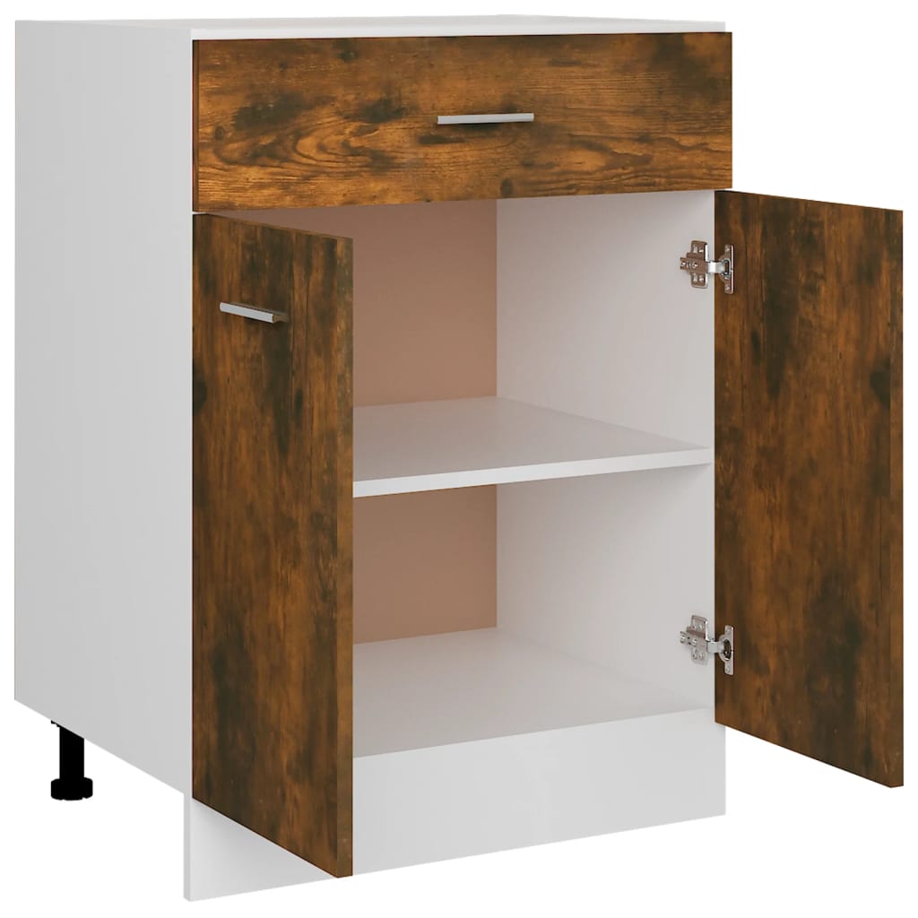 Unterschrank mit Schublade Lyon Räuchereiche 60x46x81,5 cm - Premium Küchenschränke - Just €99.49! Shop now at homesales4u