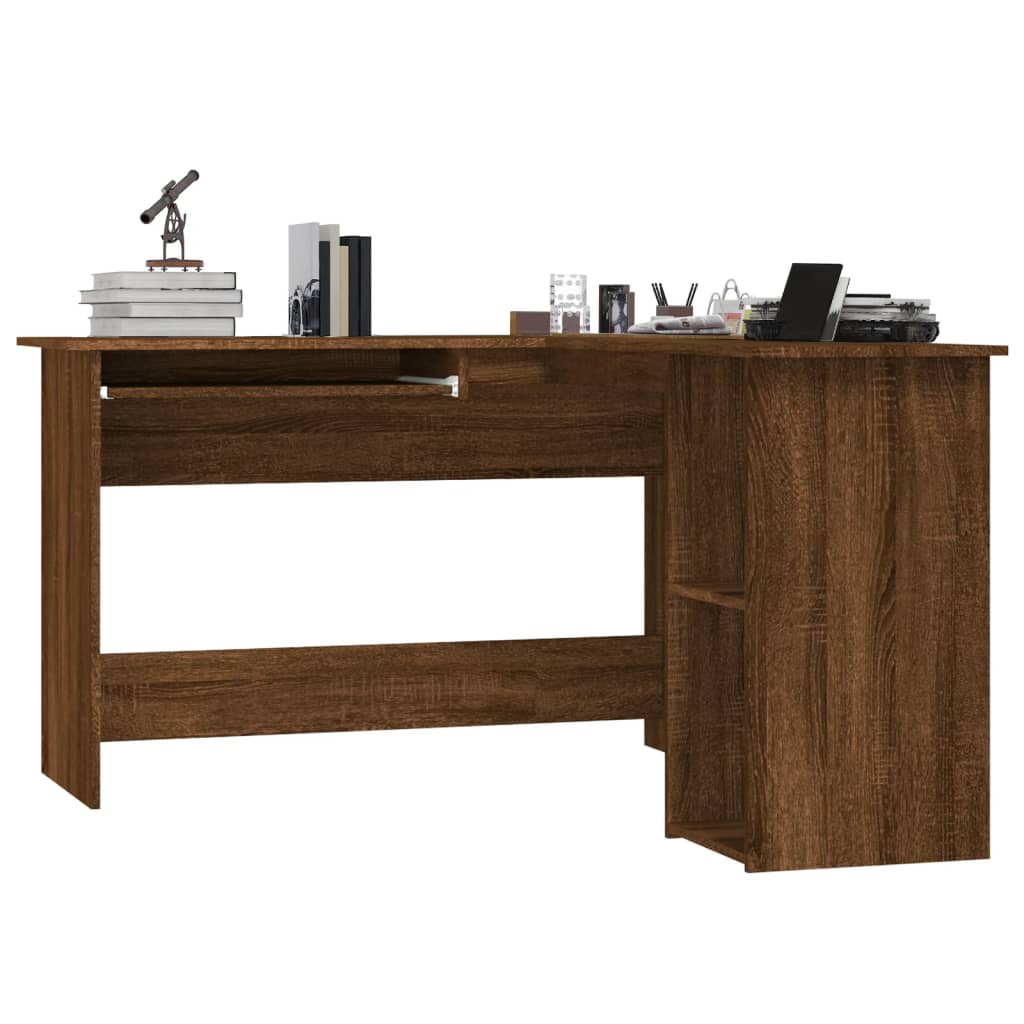 Eckschreibtisch Braun Eichen-Optik 120x140x75 cm Holzwerkstoff - Premium Schreibtische - Just €155.34! Shop now at homesales4u