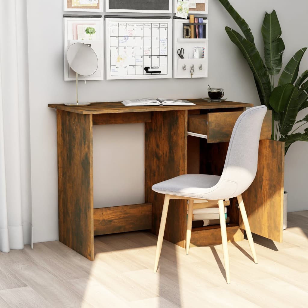 Schreibtisch Räuchereiche 100x50x76 cm Holzwerkstoff - Premium Schreibtische - Just €78.54! Shop now at homesales4u