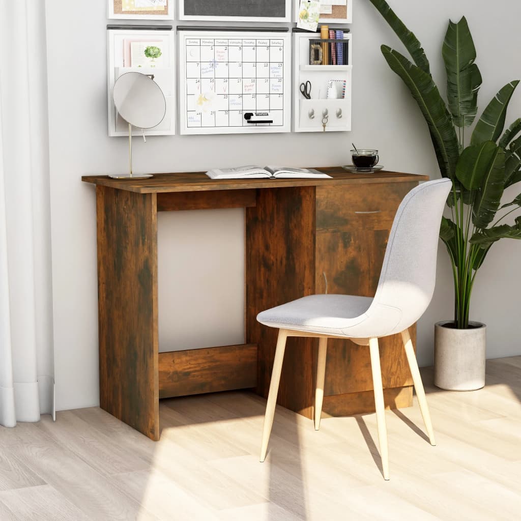 Schreibtisch Räuchereiche 100x50x76 cm Holzwerkstoff - Premium Schreibtische - Just €78.54! Shop now at homesales4u