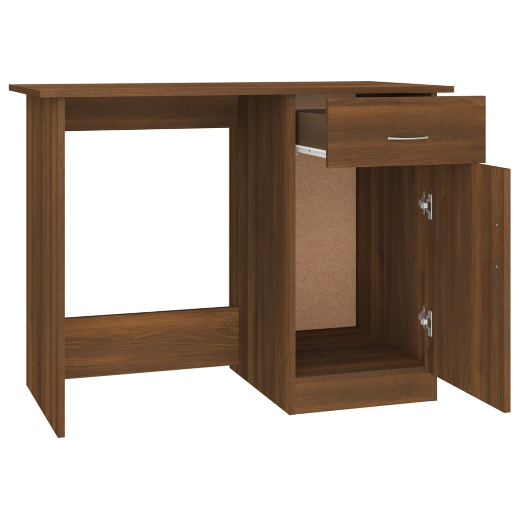 Schreibtisch Braun Eichen-Optik 100x50x76 cm Holzwerkstoff - Premium Schreibtische - Just €90.40! Shop now at homesales4u