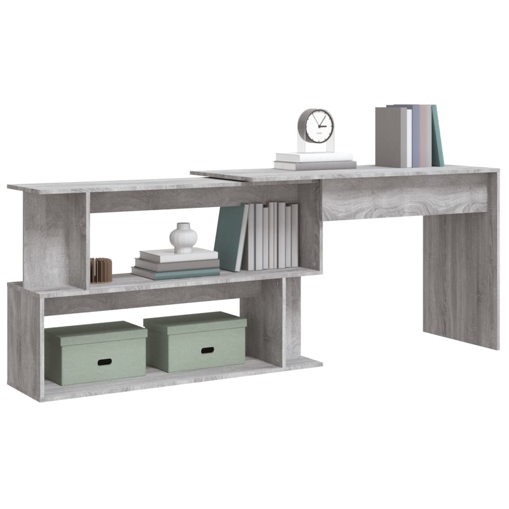 Eckschreibtisch Grau Sonoma 200x50x76 cm Holzwerkstoff - Premium Schreibtische - Just €124.07! Shop now at homesales4u