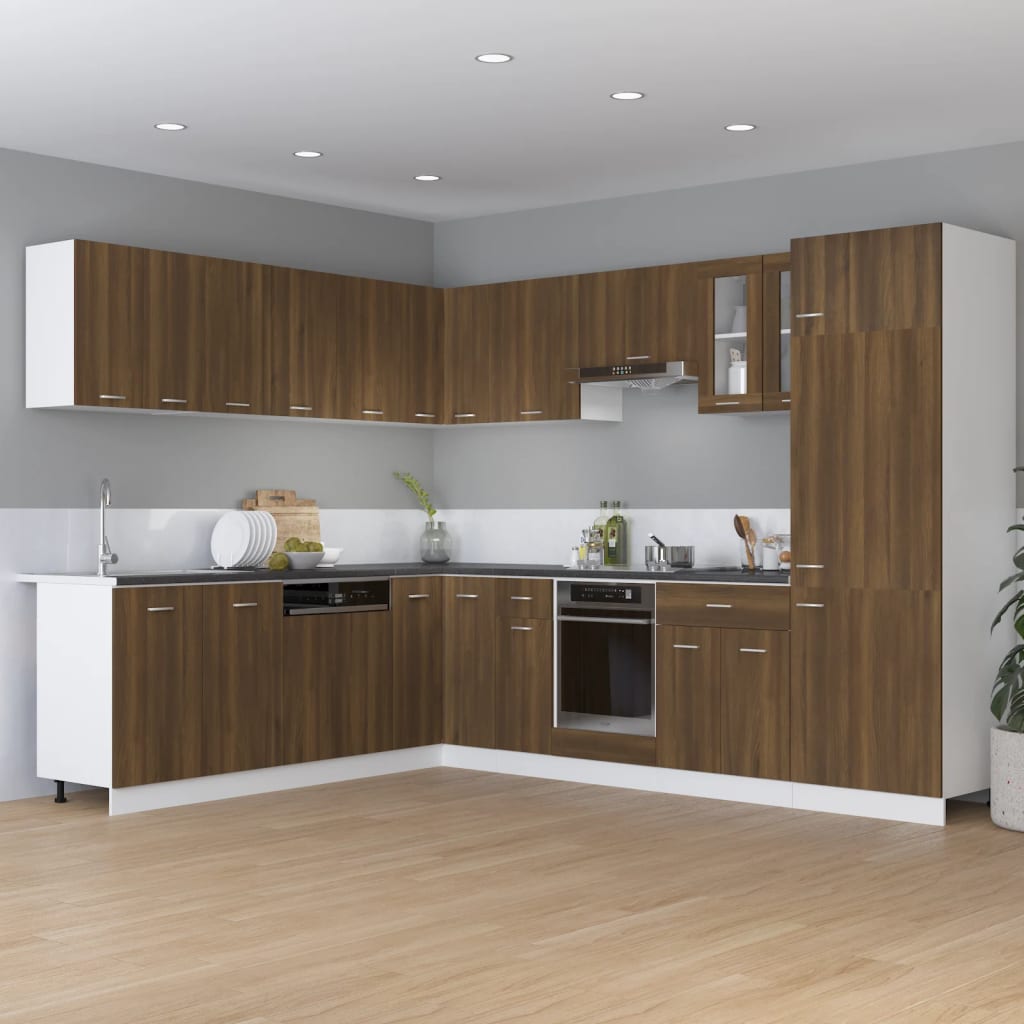 Unterschrank mit Schublade Lyon Braun Eichen-Optik 30x46x81,5 cm - Premium Küchenschränke - Just €70.38! Shop now at homesales4u