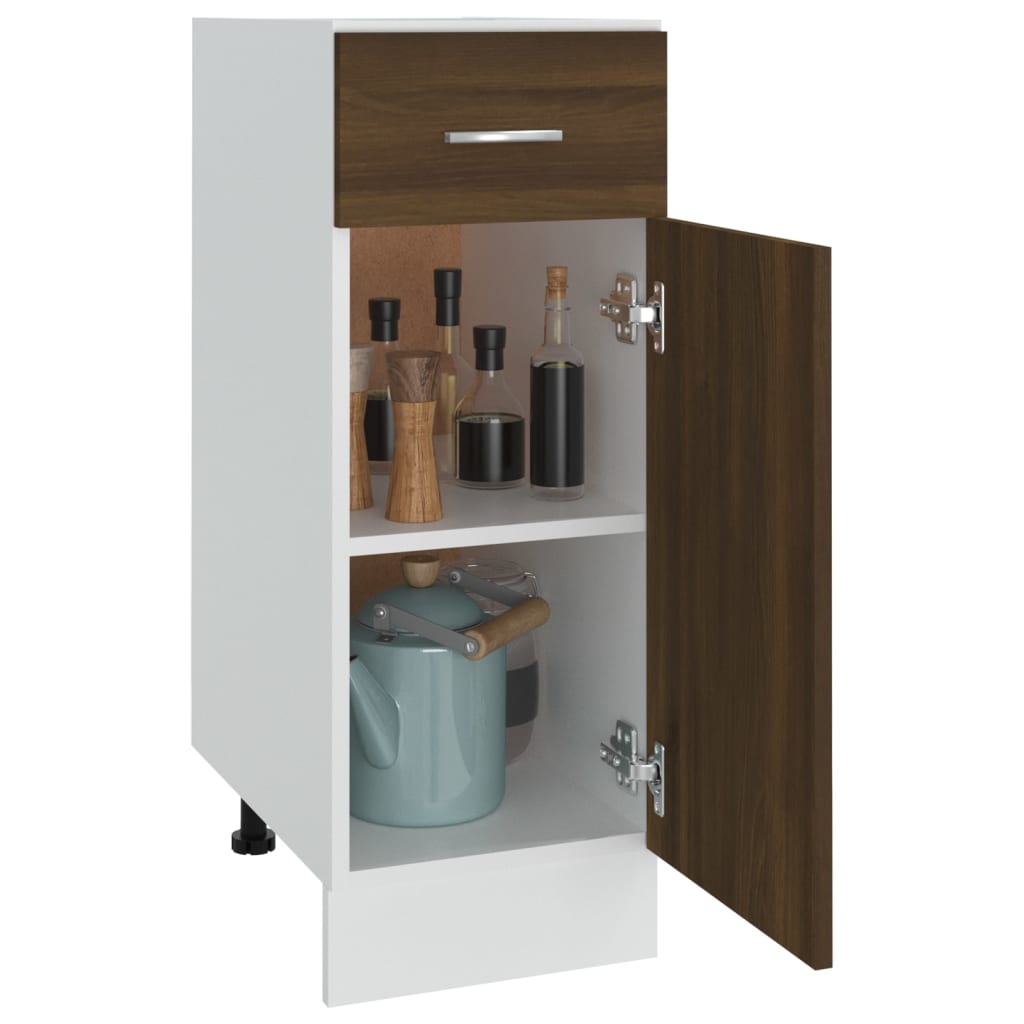 Unterschrank mit Schublade Lyon Braun Eichen-Optik 30x46x81,5 cm - Premium Küchenschränke - Just €70.38! Shop now at homesales4u