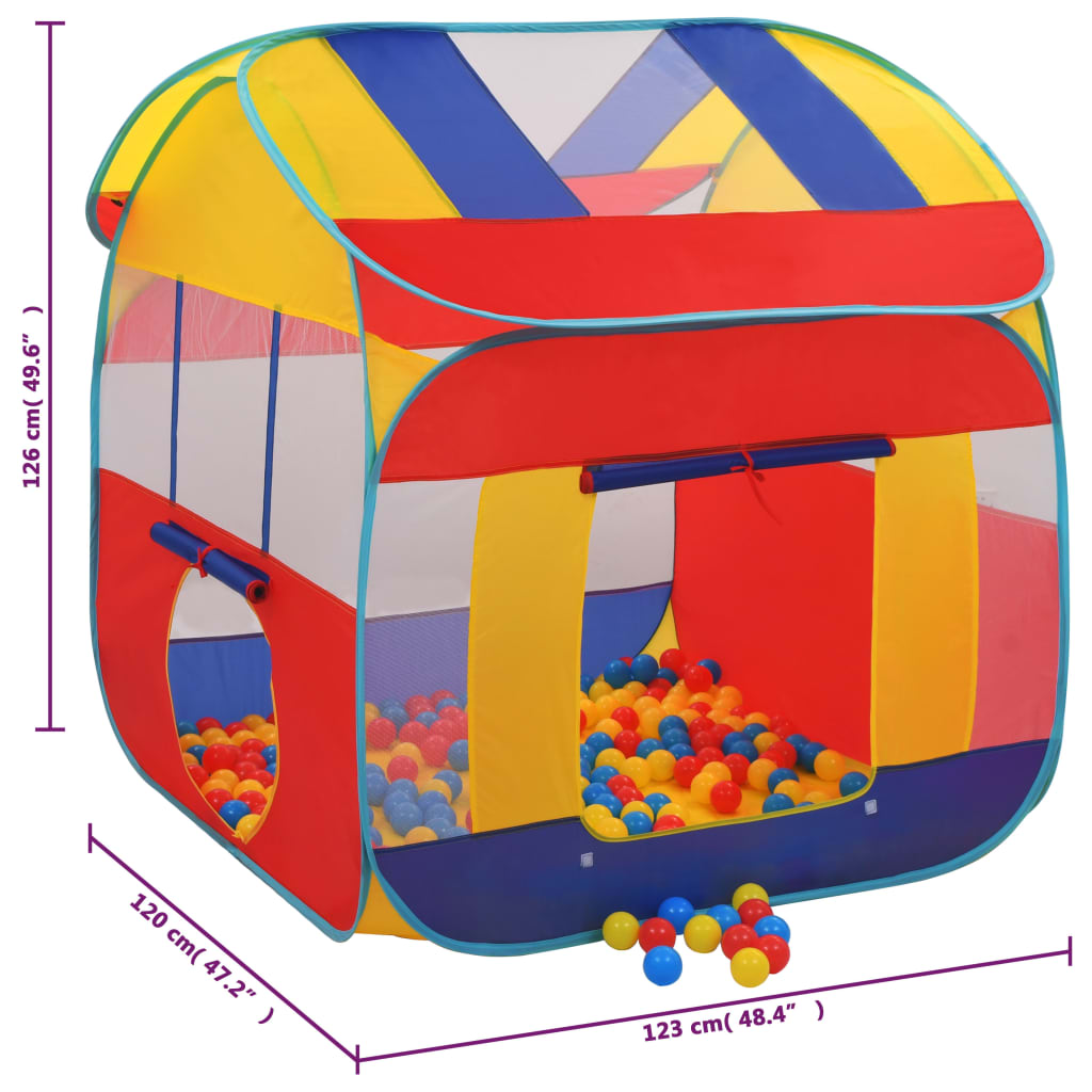 Spielzelt mit 550 Bällen 123x120x126 cm - Premium Spielzelte & -tunnel - Just €135.54! Shop now at homesales4u