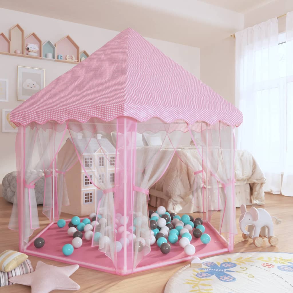 Prinzessin-Spielzelt mit 250 Bällen Rosa 133x140 cm - Premium Spielzelte & -tunnel - Just €98.43! Shop now at homesales4u