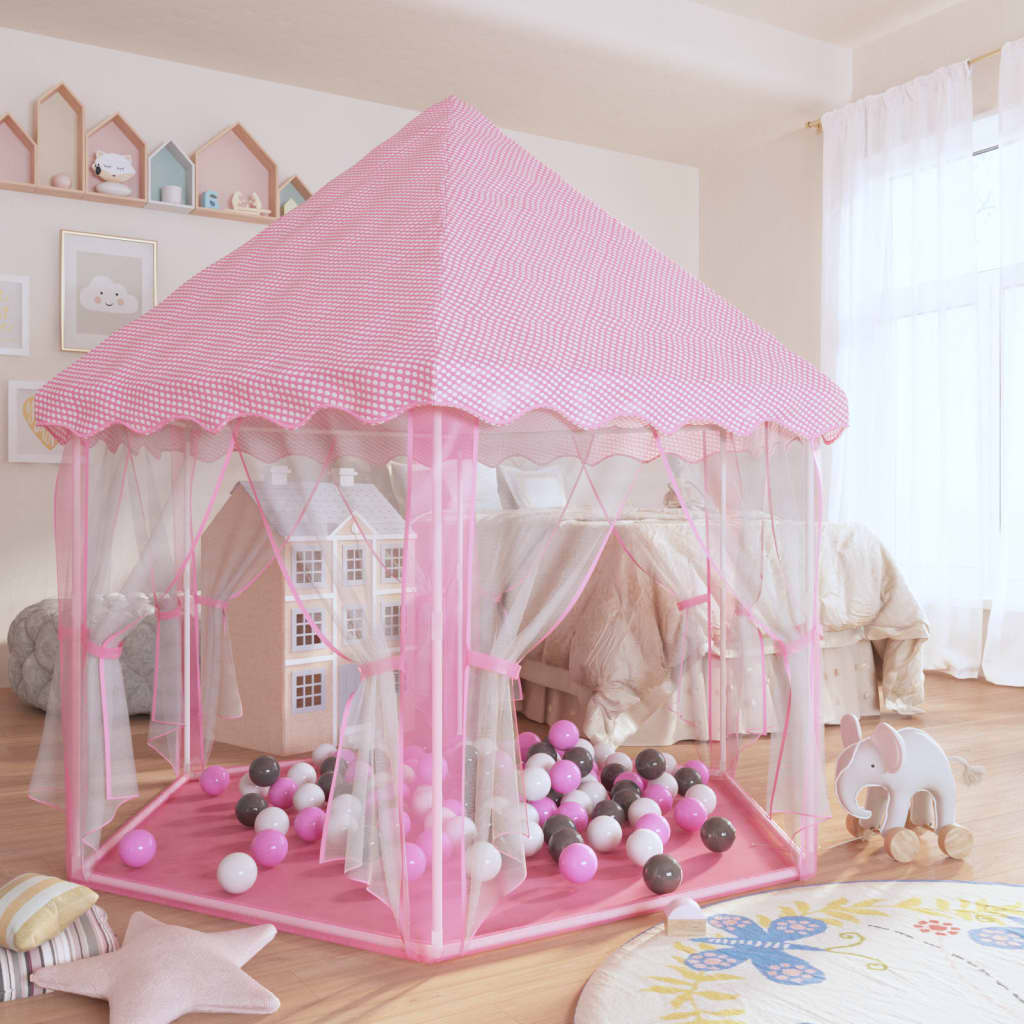 Prinzessin-Spielzelt mit 250 Bällen Rosa 133x140 cm - Premium Spielzelte & -tunnel - Just €104.23! Shop now at homesales4u