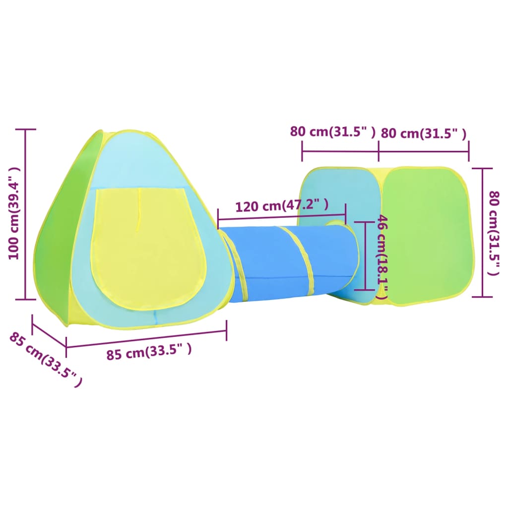 Kinderspielzelt mit 350 Bällen Mehrfarbig - Premium Spielzelte & -tunnel - Just €112.09! Shop now at homesales4u