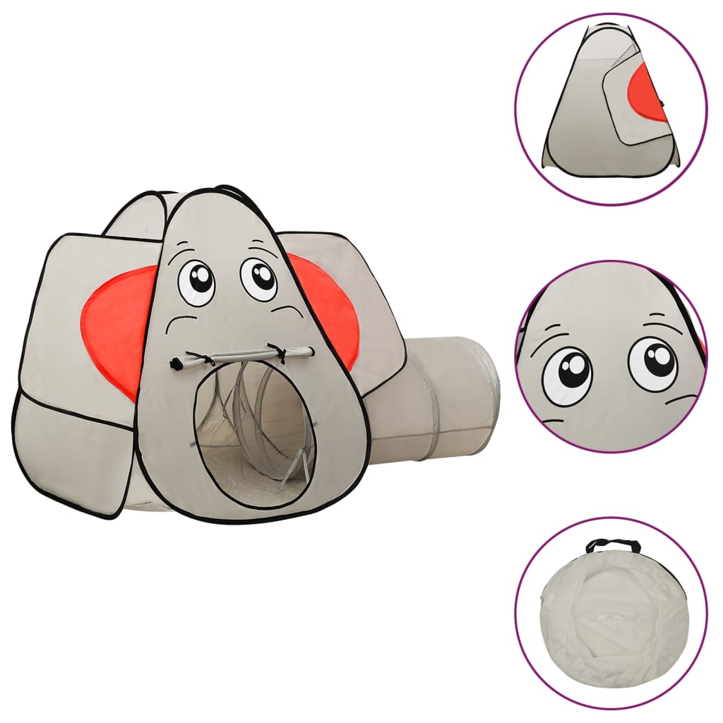 Spielzelt in Elefanten-Form mit 250 Bällen Grau 174x86x101 cm - Premium Spielzelte & -tunnel - Just €88.40! Shop now at homesales4u