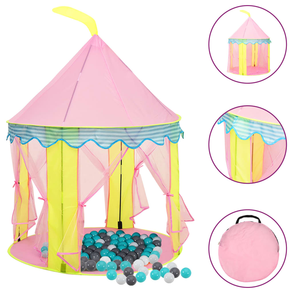 Kinder-Spielzelt mit 250 Bällen Rosa 100x100x127 cm - Premium Spielzelte & -tunnel - Just €89.22! Shop now at homesales4u