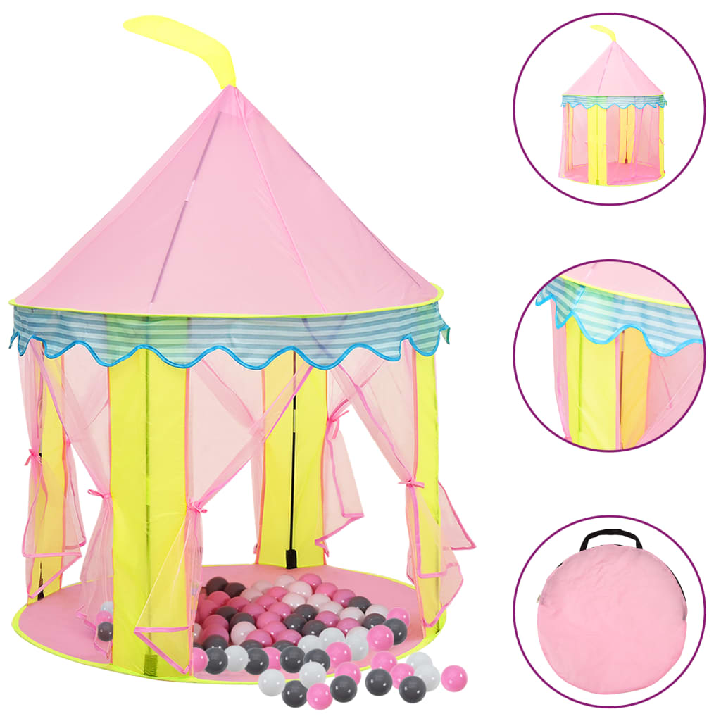 Kinder-Spielzelt mit 250 Bällen Rosa 100x100x127 cm - Premium Spielzelte & -tunnel - Just €94.25! Shop now at homesales4u