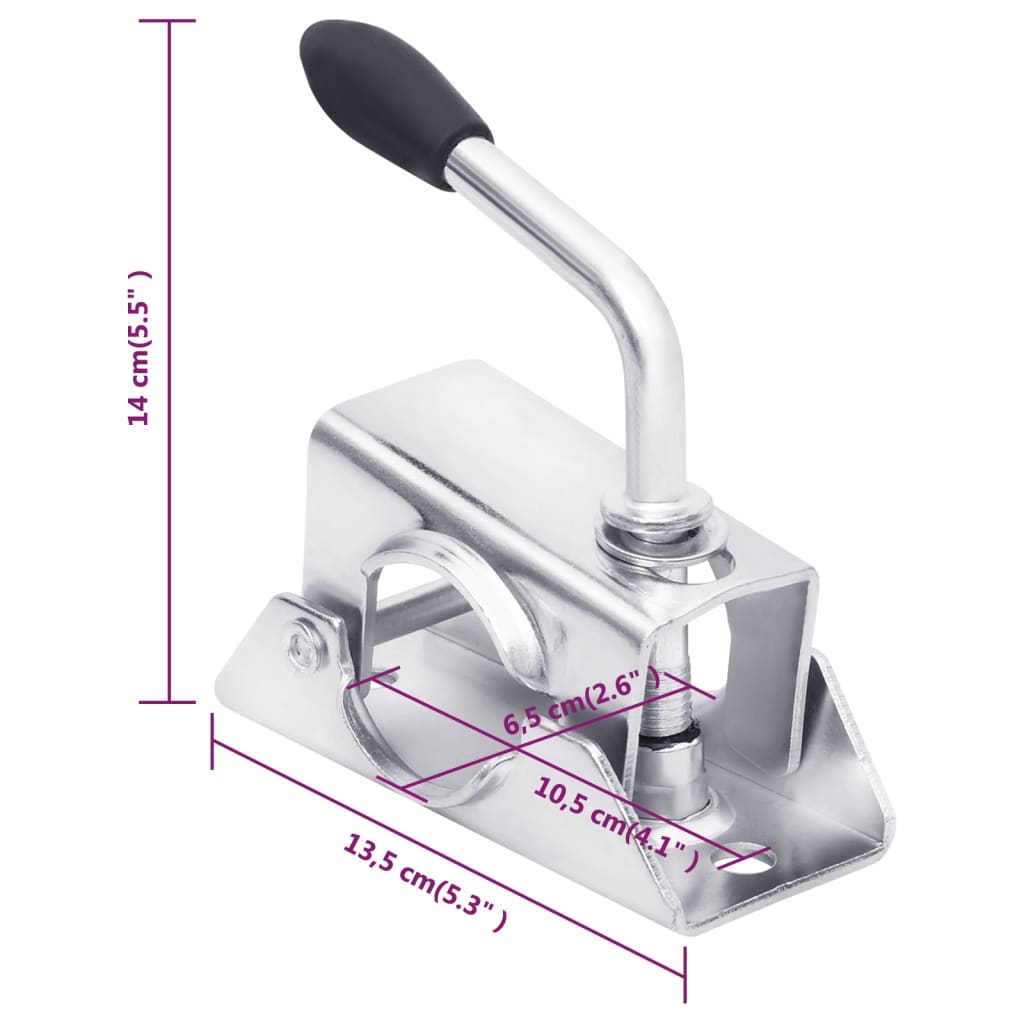 Klemmen für Stützrad 2 Stk. 13,5x6,5x14 cm Verzinkter Stahl - Premium Trailer & Anhänger - Just €29.57! Shop now at homesales4u