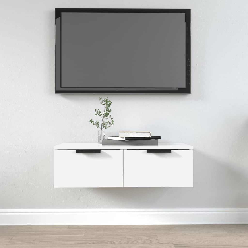 Wandschrank Weiß 68x30x20 cm Holzwerkstoff - Premium Schränke - Just €71.16! Shop now at homesales4u