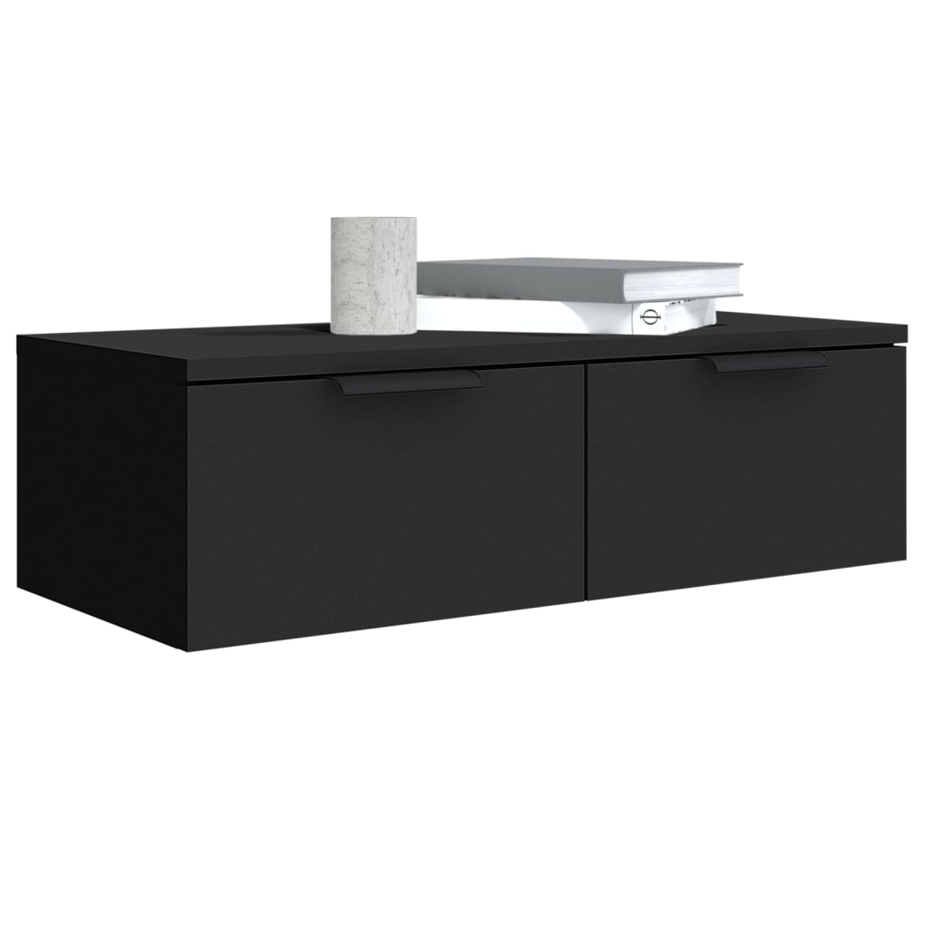 Wandschrank Schwarz 68x30x20 cm Holzwerkstoff - Premium Schränke - Just €80.84! Shop now at homesales4u