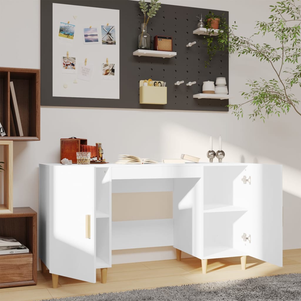 Schreibtisch Weiß 140x50x75 cm Holzwerkstoff - Premium Schreibtische - Just €146.93! Shop now at homesales4u