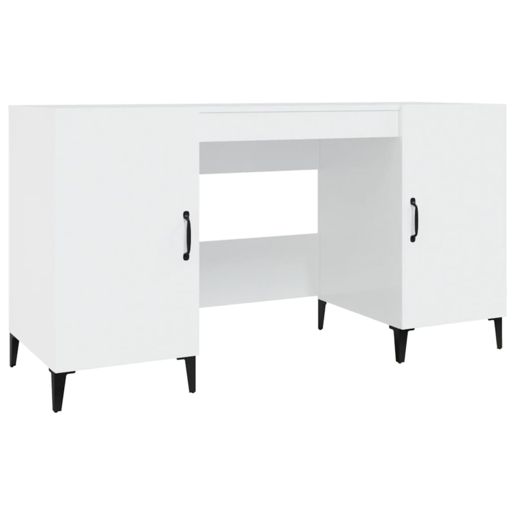 Schreibtisch Hochglanz-Weiß 140x50x75 cm Holzwerkstoff - Premium Schreibtische - Just €155.22! Shop now at homesales4u