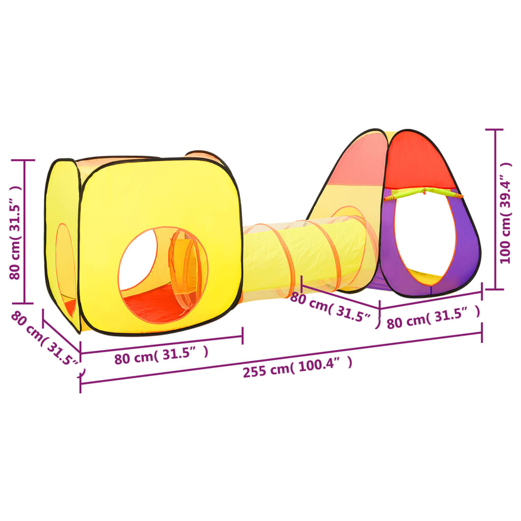 Spielzelt für Kinder Mehrfarbig 255x80x100 cm - Premium Spielzelte & -tunnel - Just €41.61! Shop now at homesales4u