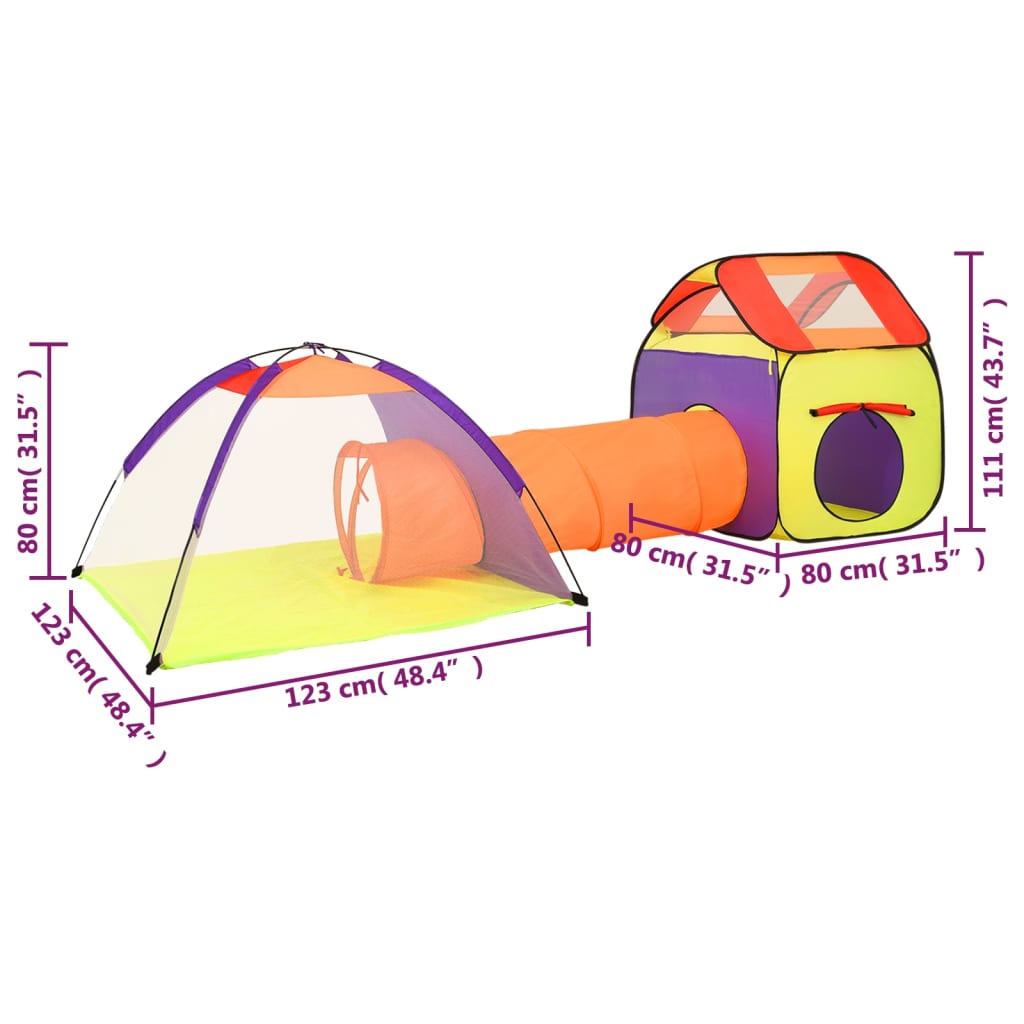Spielzelt für Kinder Mehrfarbig 338x123x111 cm - Premium Spielzelte & -tunnel - Just €58.18! Shop now at homesales4u