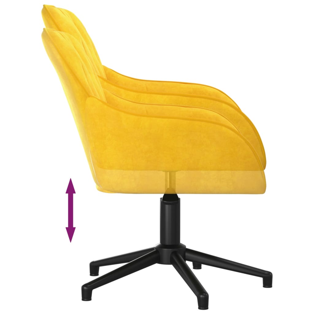Bürostuhl Drehbar Gelb Samt - Premium Bürostühle - Just €100.68! Shop now at homesales4u
