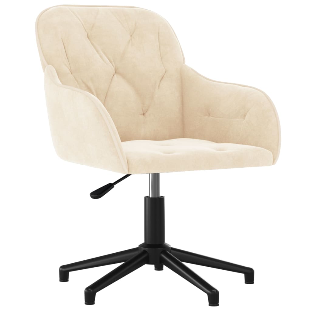 Bürostuhl Drehbar Creme Samt - Premium Bürostühle - Just €120.05! Shop now at homesales4u