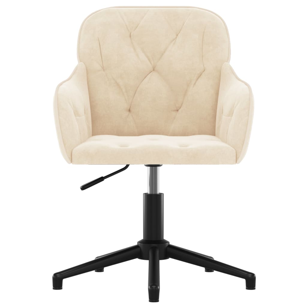 Bürostuhl Drehbar Creme Samt - Premium Bürostühle - Just €120.05! Shop now at homesales4u