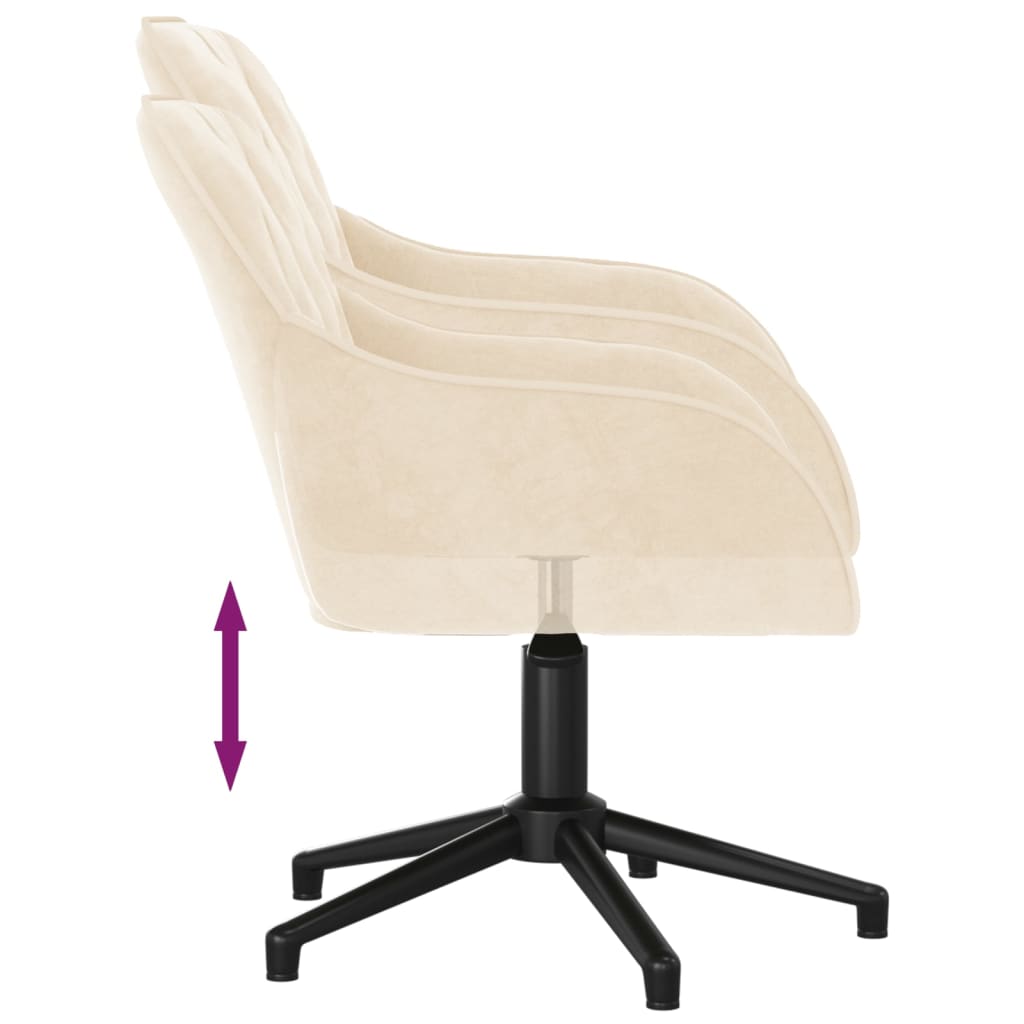 Bürostuhl Drehbar Creme Samt - Premium Bürostühle - Just €120.05! Shop now at homesales4u