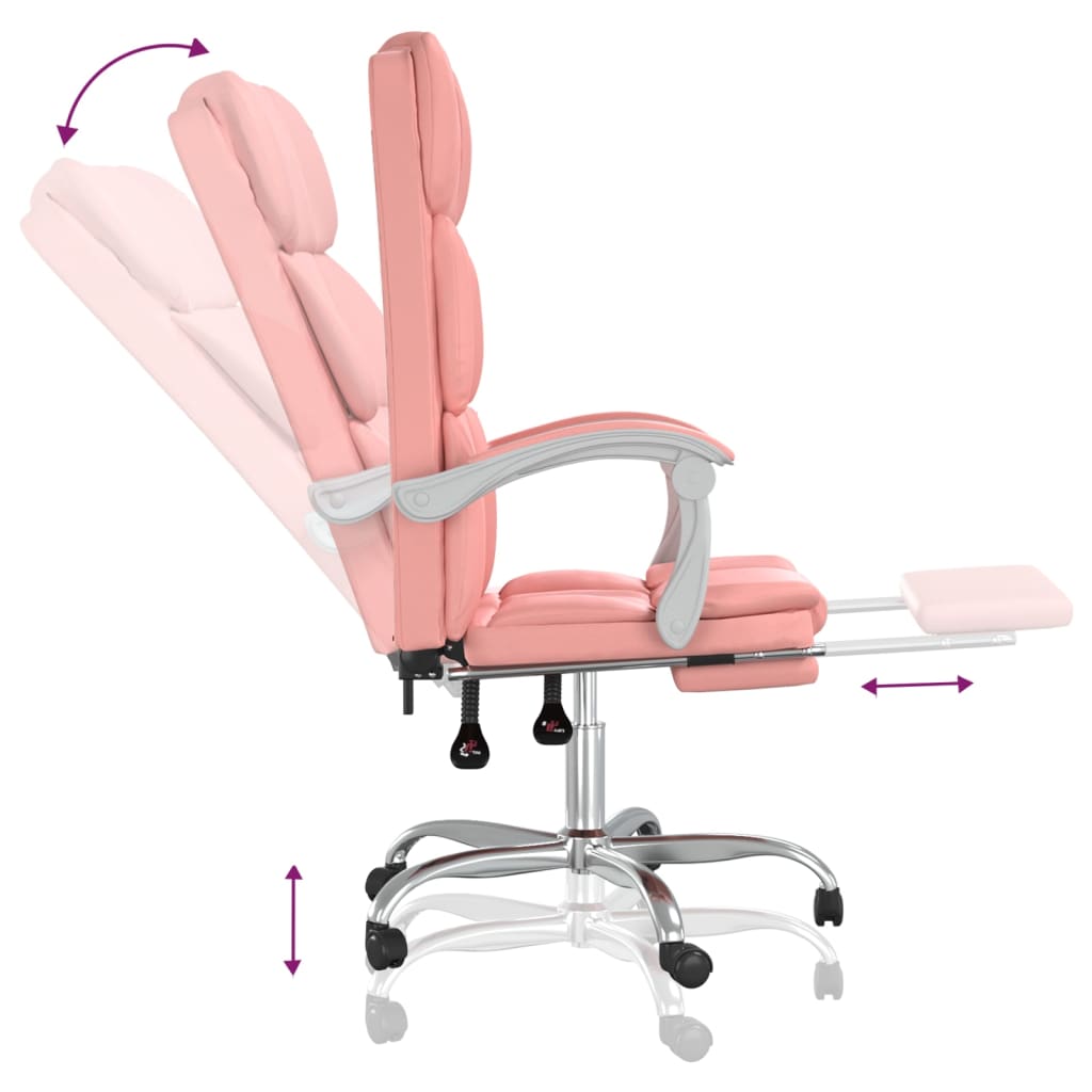 Bürostuhl mit Liegefunktion Rosa Kunstleder - Premium Bürostühle - Just €143.12! Shop now at homesales4u