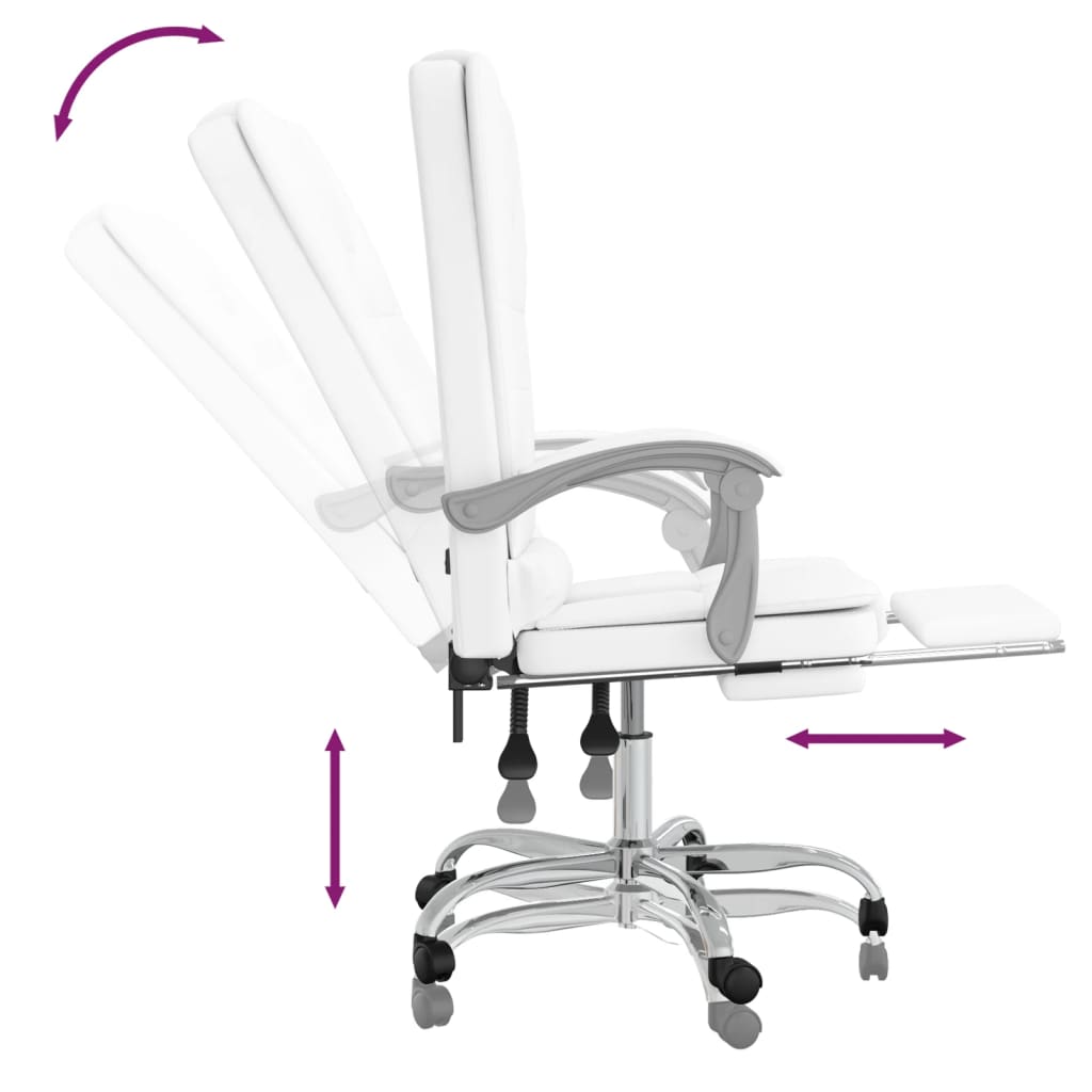 Bürostuhl mit Massagefunktion Weiß Kunstleder - Premium Bürostühle - Just €147.90! Shop now at homesales4u