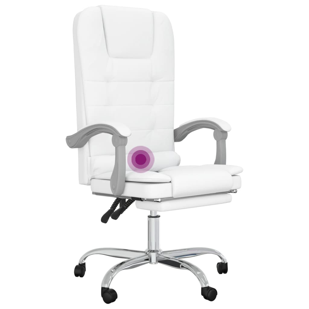Bürostuhl mit Massagefunktion Weiß Kunstleder - Premium Bürostühle - Just €147.90! Shop now at homesales4u
