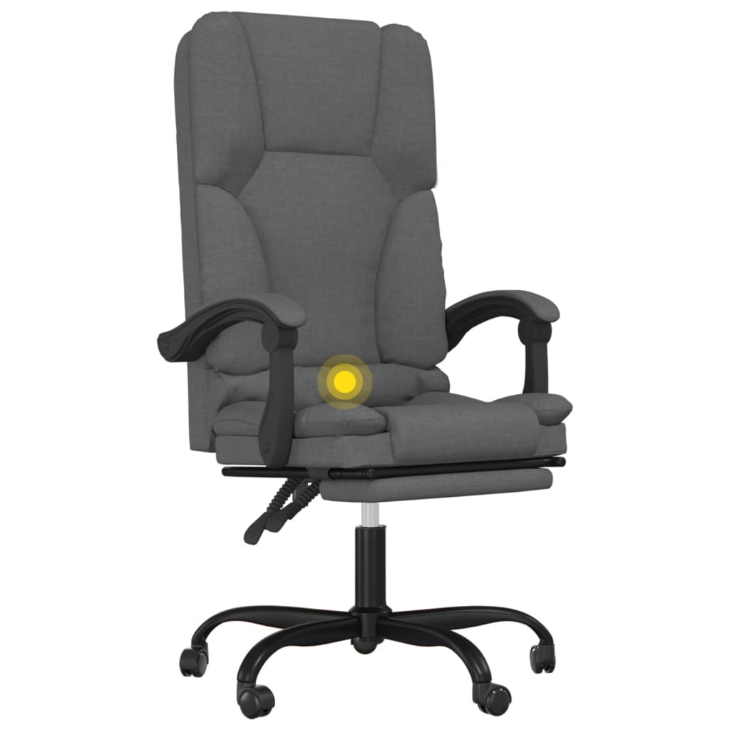 Bürostuhl mit Massagefunktion Dunkelgrau Stoff - Premium Bürostühle - Just €174.61! Shop now at homesales4u