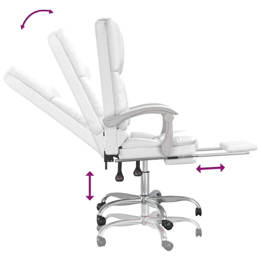 Bürostuhl mit Massagefunktion Weiß Kunstleder - Premium Bürostühle - Just €148.69! Shop now at homesales4u