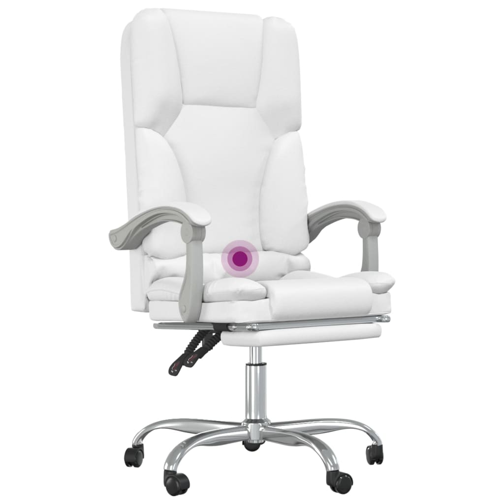 Bürostuhl mit Massagefunktion Weiß Kunstleder - Premium Bürostühle - Just €148.69! Shop now at homesales4u