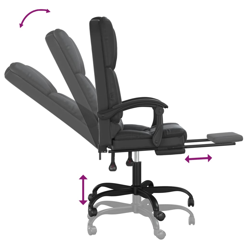 Bürostuhl mit Massagefunktion Schwarz Kunstleder - Premium Bürostühle - Just €170.08! Shop now at homesales4u