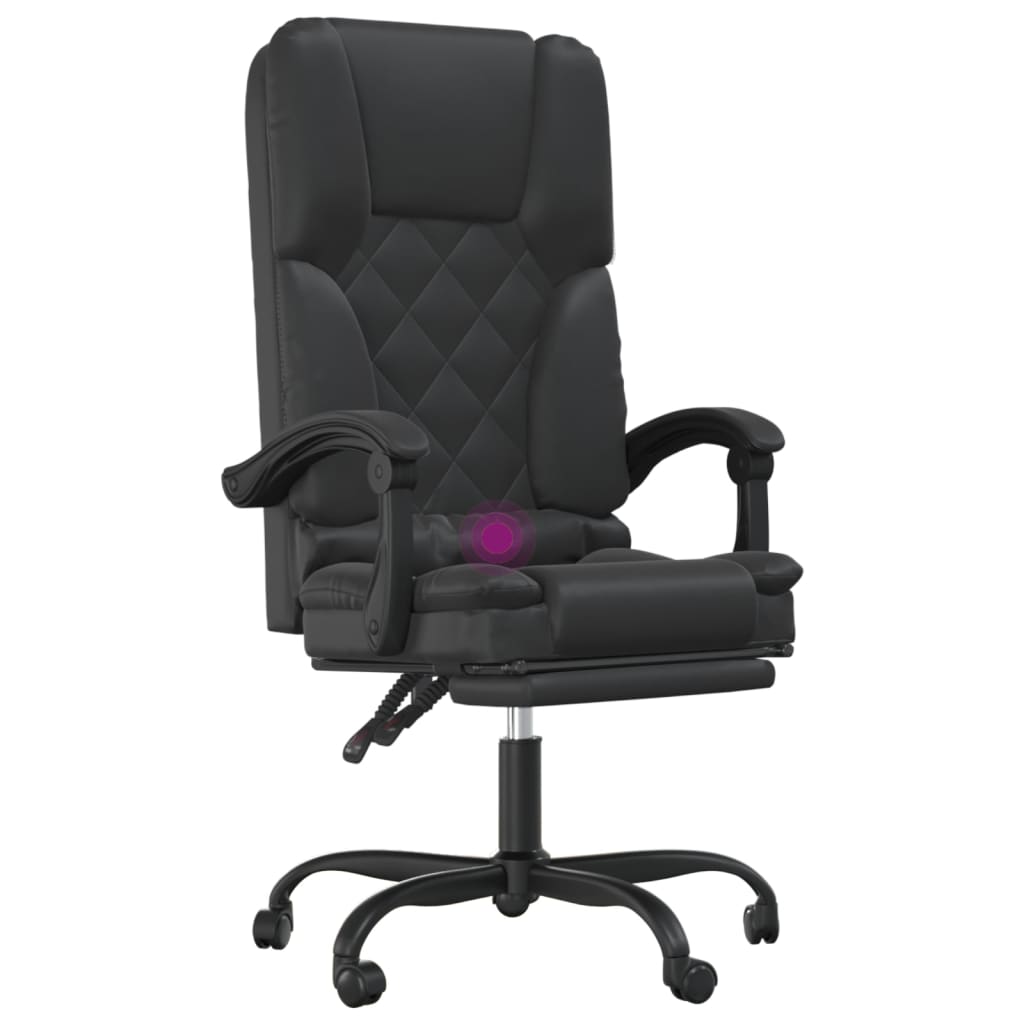 Bürostuhl mit Massagefunktion Schwarz Kunstleder - Premium Bürostühle - Just €170.08! Shop now at homesales4u