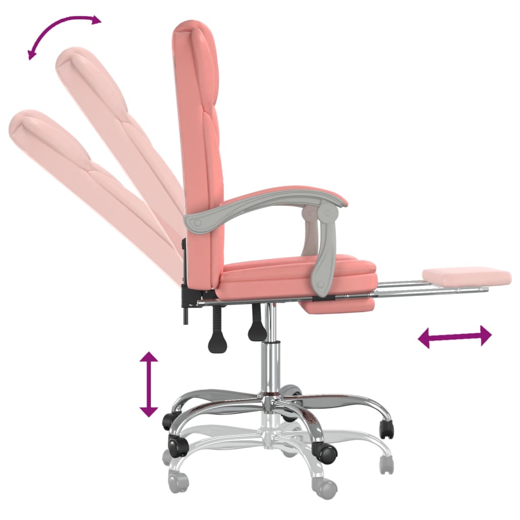 Bürostuhl mit Liegefunktion Rosa Kunstleder - Premium Bürostühle - Just €145.10! Shop now at homesales4u