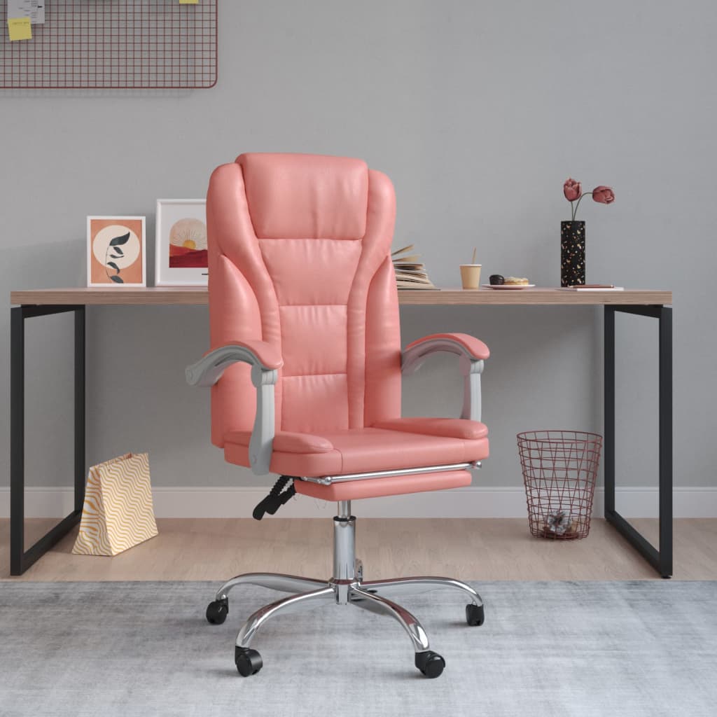 Bürostuhl mit Liegefunktion Rosa Kunstleder - Premium Bürostühle - Just €145.10! Shop now at homesales4u