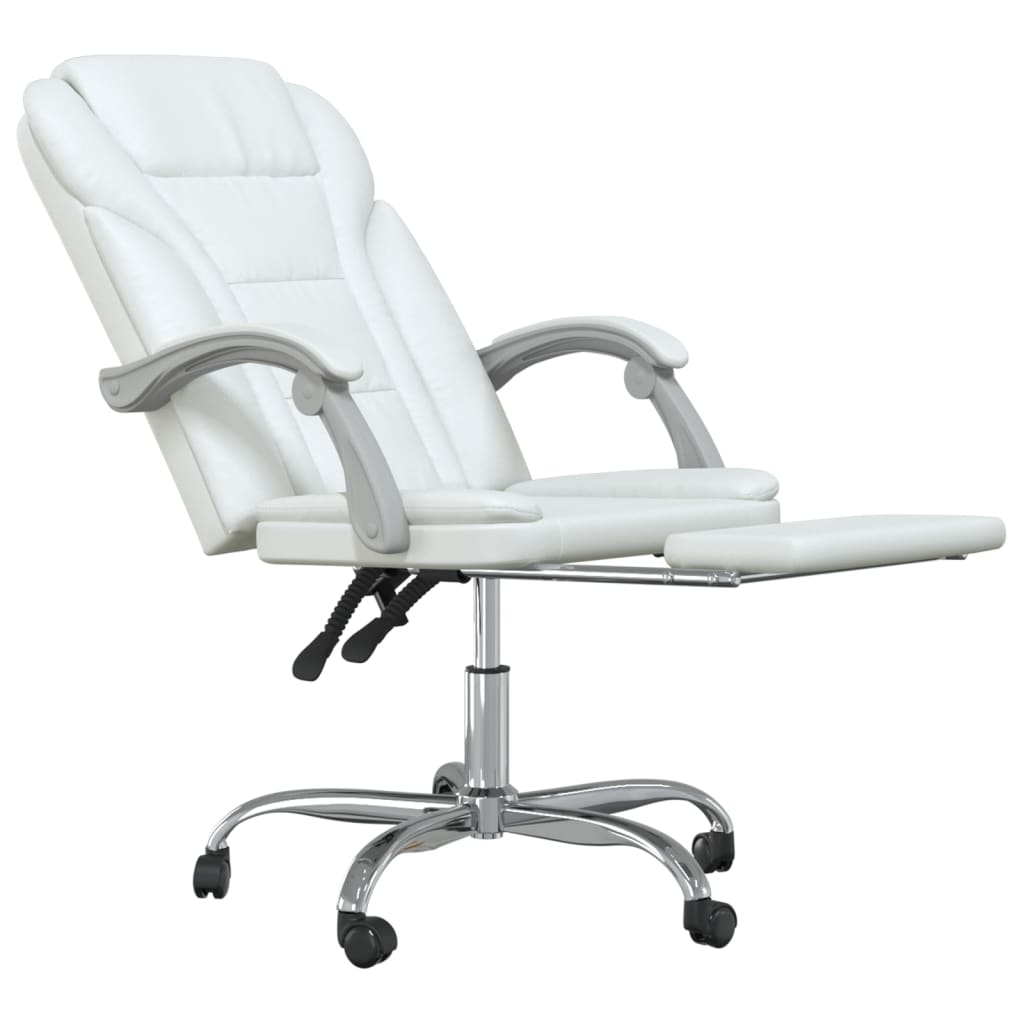 Bürostuhl mit Liegefunktion Weiß Kunstleder - Premium Bürostühle - Just €168.67! Shop now at homesales4u