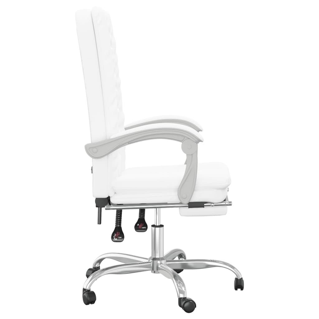 Bürostuhl mit Liegefunktion Weiß Kunstleder - Premium Bürostühle - Just €143.70! Shop now at homesales4u