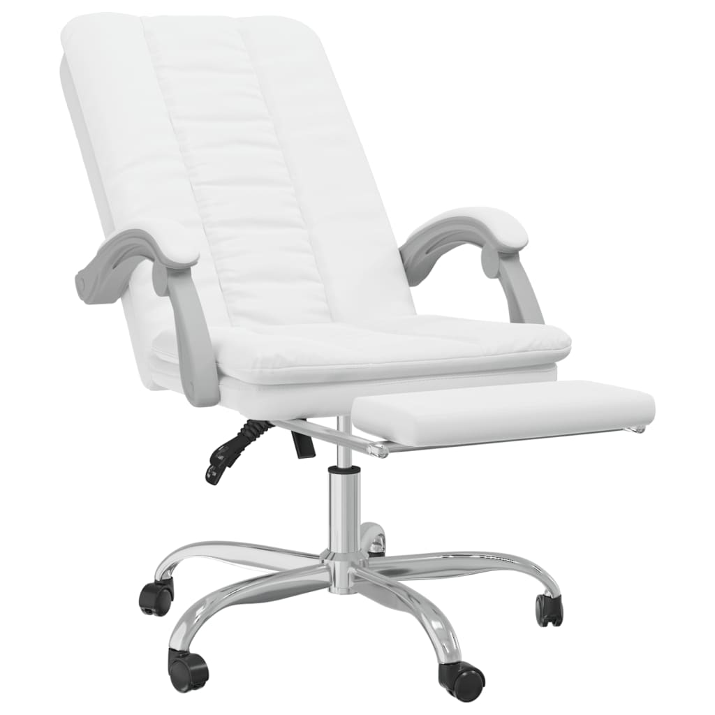 Bürostuhl mit Liegefunktion Weiß Kunstleder - Premium Bürostühle - Just €143.70! Shop now at homesales4u