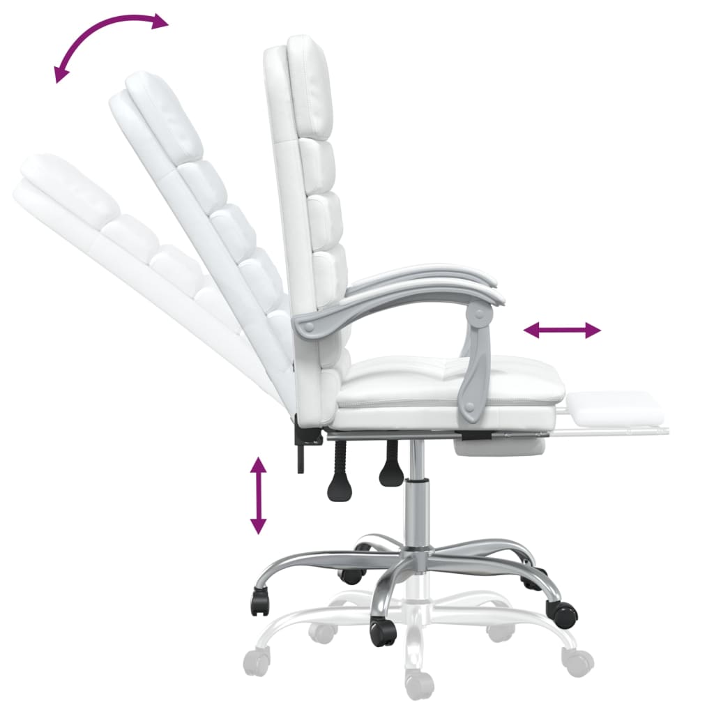 Bürostuhl mit Massagefunktion Weiß Kunstleder - Premium Bürostühle - Just €165.76! Shop now at homesales4u