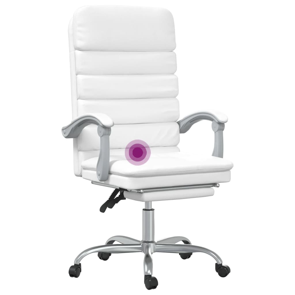 Bürostuhl mit Massagefunktion Weiß Kunstleder - Premium Bürostühle - Just €165.76! Shop now at homesales4u